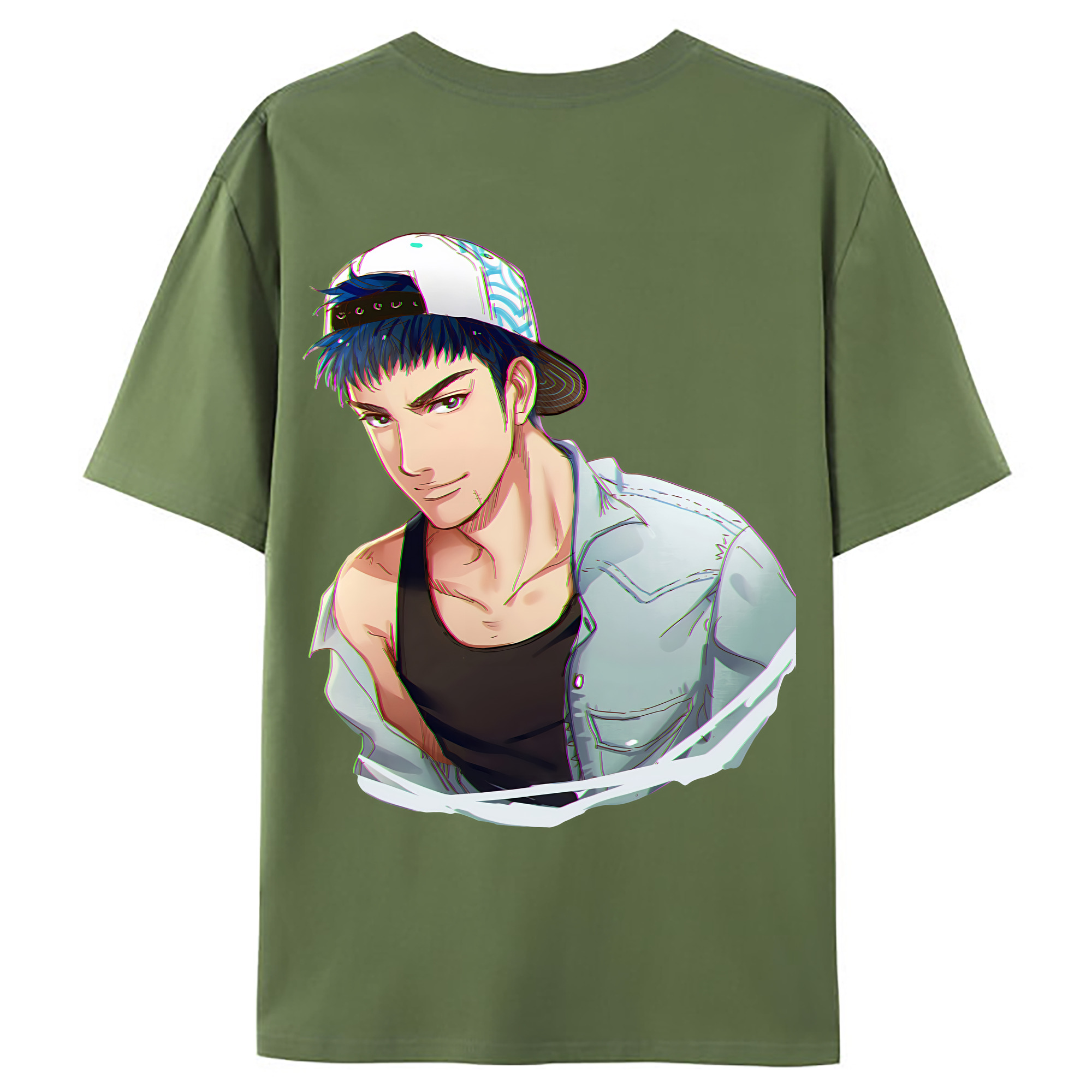 （画像用） SLAM DUNK／スラムダンク 綿100％ メンズ半袖Tシャツ（バックプリント） 通気性